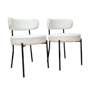 Mid-Century Modern Dining Chair With Curved Backrest