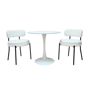 Mid-Century Modern Dining Chair With Curved Backrest