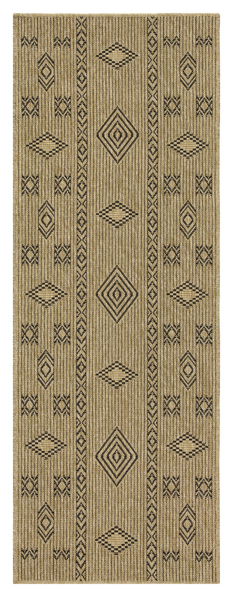 Earth GC_NTL1001 Jute/Black 5 ft. 3 in. x 7 ft. 3 in. Indoor/Outdoor Area Rug