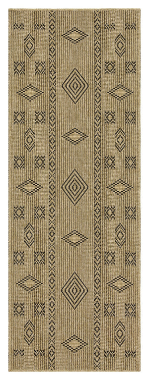 Earth GC_NTL1001 Jute/Black 5 ft. 3 in. x 7 ft. 3 in. Indoor/Outdoor Area Rug