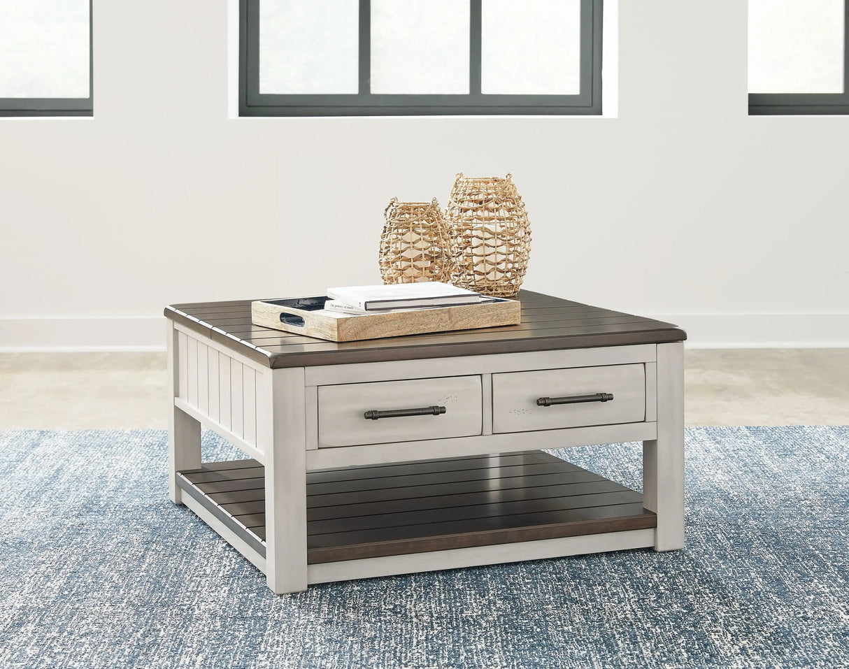 Darborn - Lift Top Cocktail Table - Gray / Brown - Best Buy Furniture