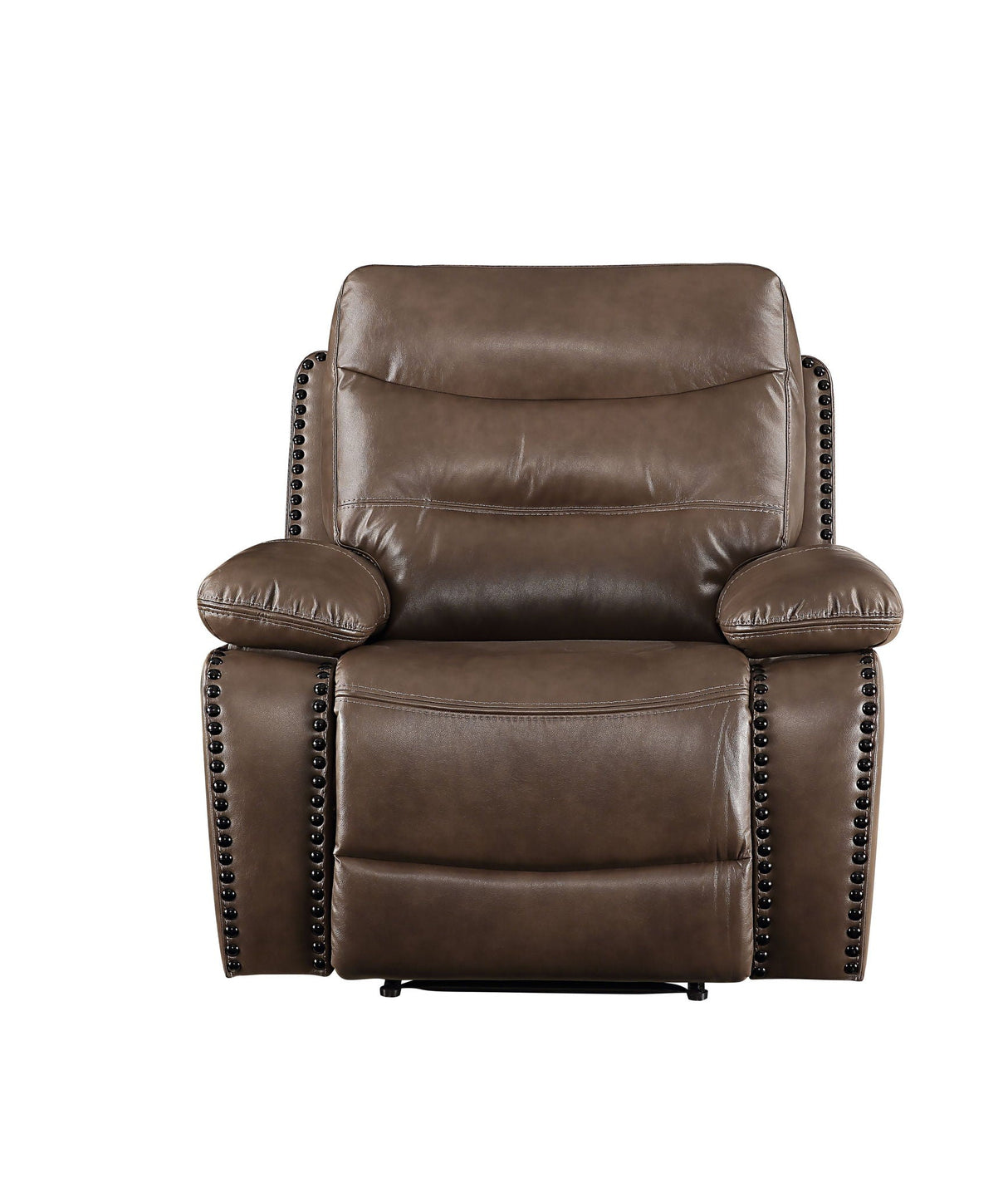 Aashi - Leather Gel Match Recliner Chair - Brown - Best Buy Furniture