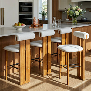 Renee Indoor Contemporary Rolled-Back Bar Stool