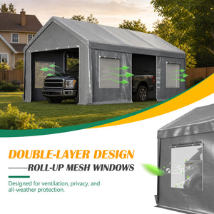 12x20 FT Heavy Duty Carport Canopy
