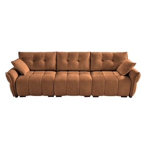 Modern Sofa & Pillows, Textured Cover, High Rebound Cushions