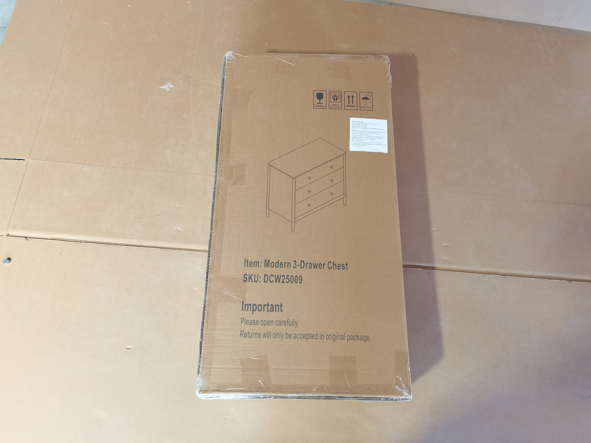 Modern 3 Drawer Dresser Chest