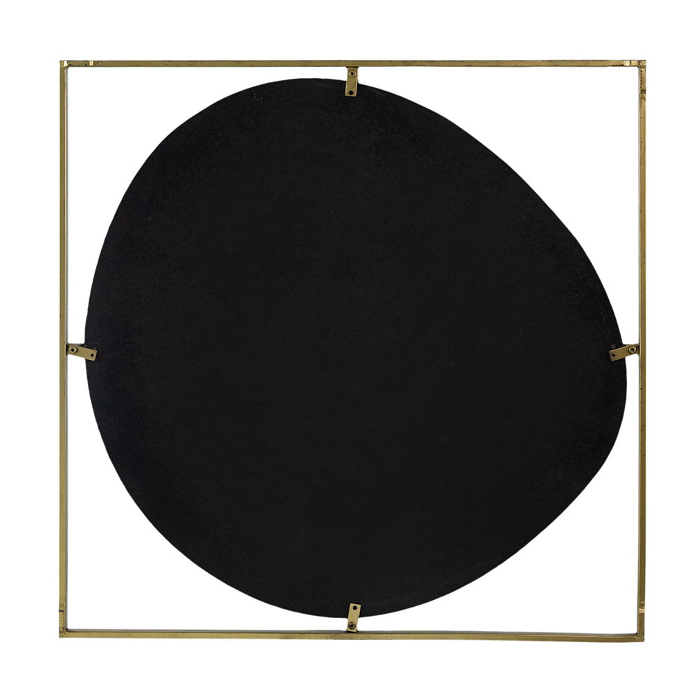 Poppy Mirror With Metal Frame Contemporary Design For Bathroom, Entryway Wall Decor