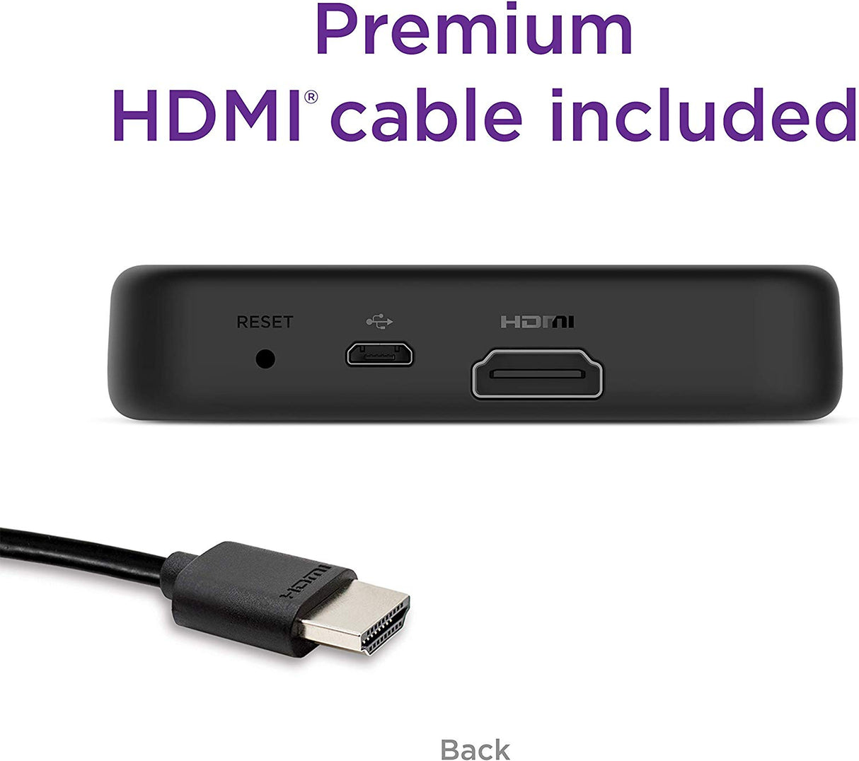 Roku Premiere HD/4K/HDR Streaming Media Player Simple Remote and Premium HDMI Cable