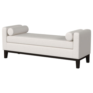 Thomas - Raised Arm Accent Bench - Ivory