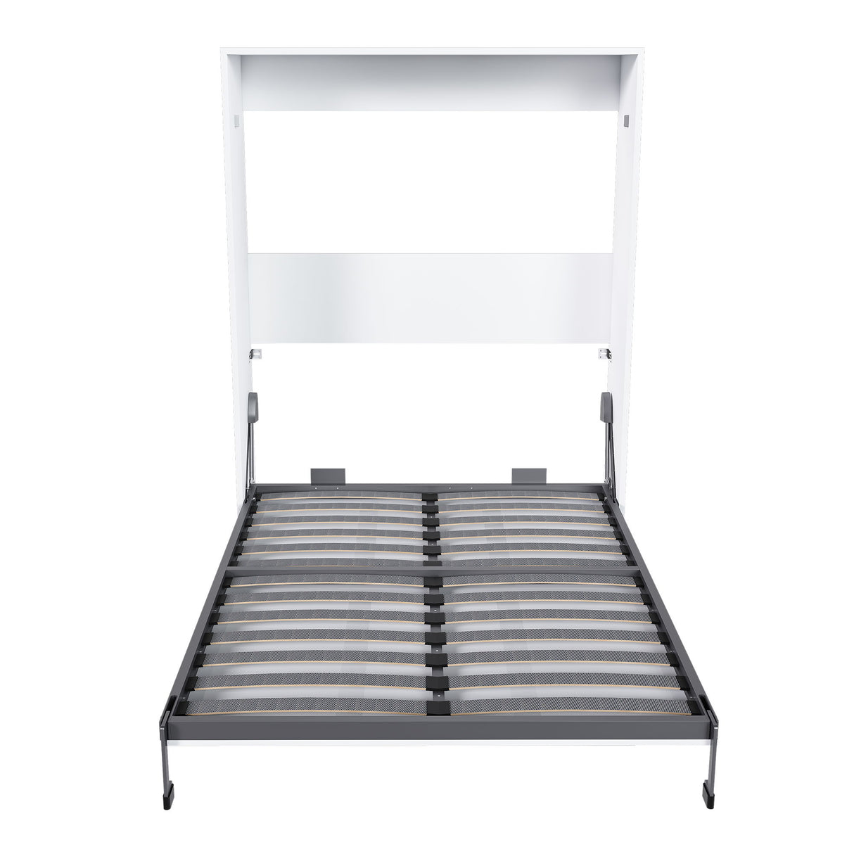 Queen Murphy Bed, Foldable Wall Bed, Space Saving Design For Bedrooms - White