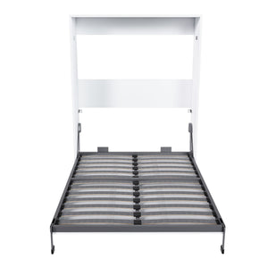 Queen Murphy Bed, Foldable Wall Bed, Space Saving Design For Bedrooms - White