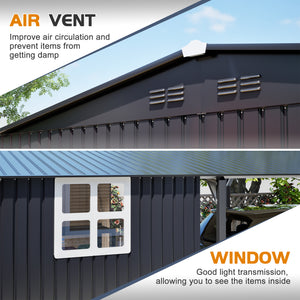 12'x23' Metal Carport Storage Shed