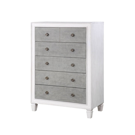 Katia - Weathered Chest - White - Best Buy Furniture