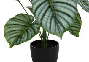 24" Tall, Artificial Plant, Calathea, Indoor, Faux, Fake, Table, Greenery, Potted, Real Touch, Decorative - Green / Black - Best Buy Furniture