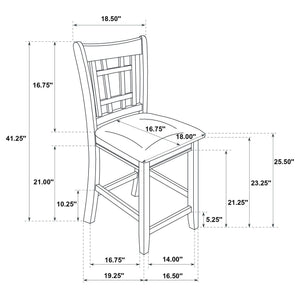 Lattice Back Counter Height Stools (Set of 2)