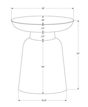 Drum Accent Side Table, Hammered Texture - Best Buy Furniture