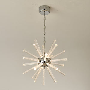 24-Light Bubble Pillar Chandelier