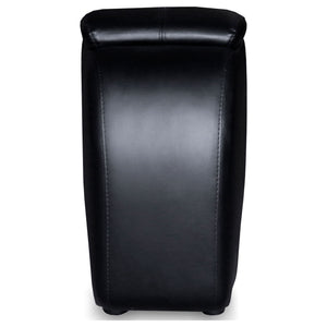 Greenfield - 4 Seater Home Theater With Wedge Console Recliners With Built In Storage And Cup Holders - Black