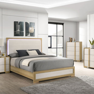 Lincoln - LED Panel Bed With Touch Light Headboard