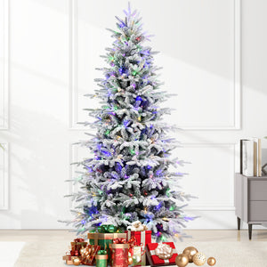 Premium 8FT Flocked Artificial Christmas Tree