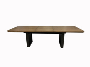 Double Pedestal Table Latte - Light Brown