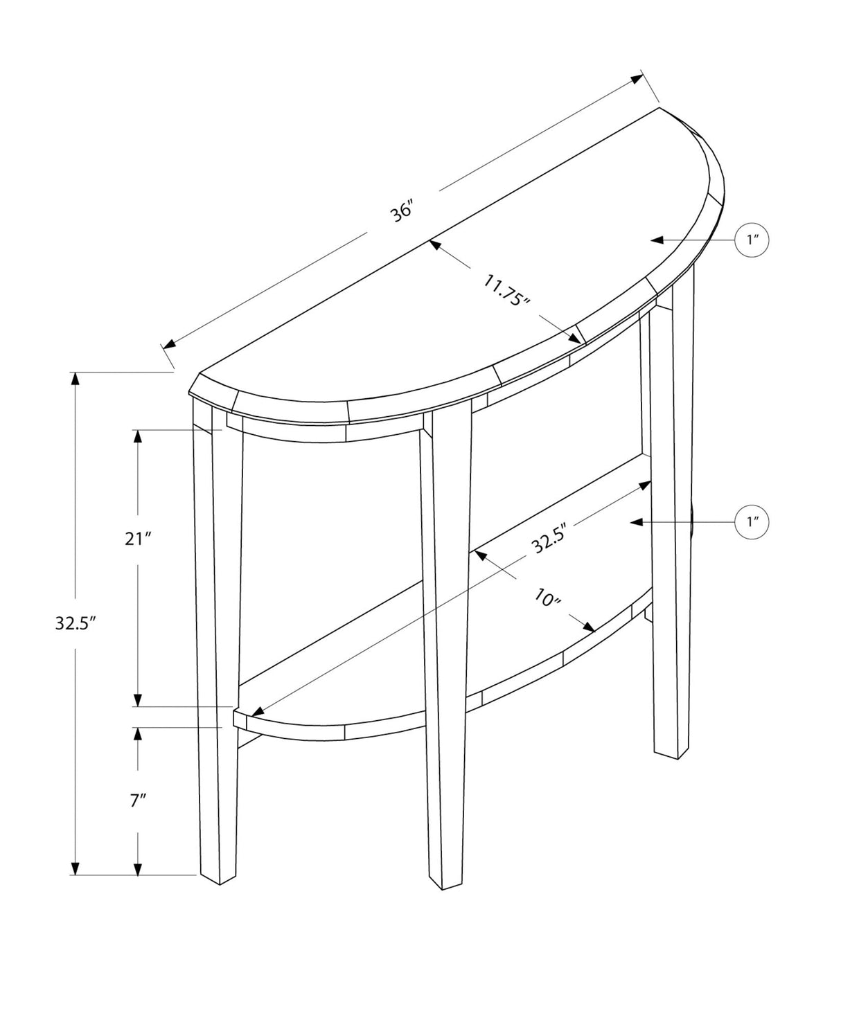 Accent Console Table For Entryway, Space-Saving Profile - Best Buy Furniture