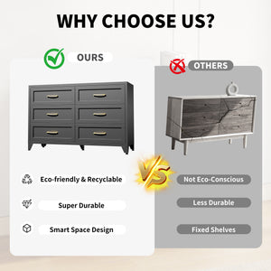 6 Drawer Dresser for Bedroom