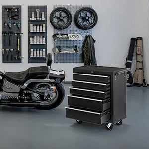 5-Drawer Rolling Tool Chest w/Lock & Key