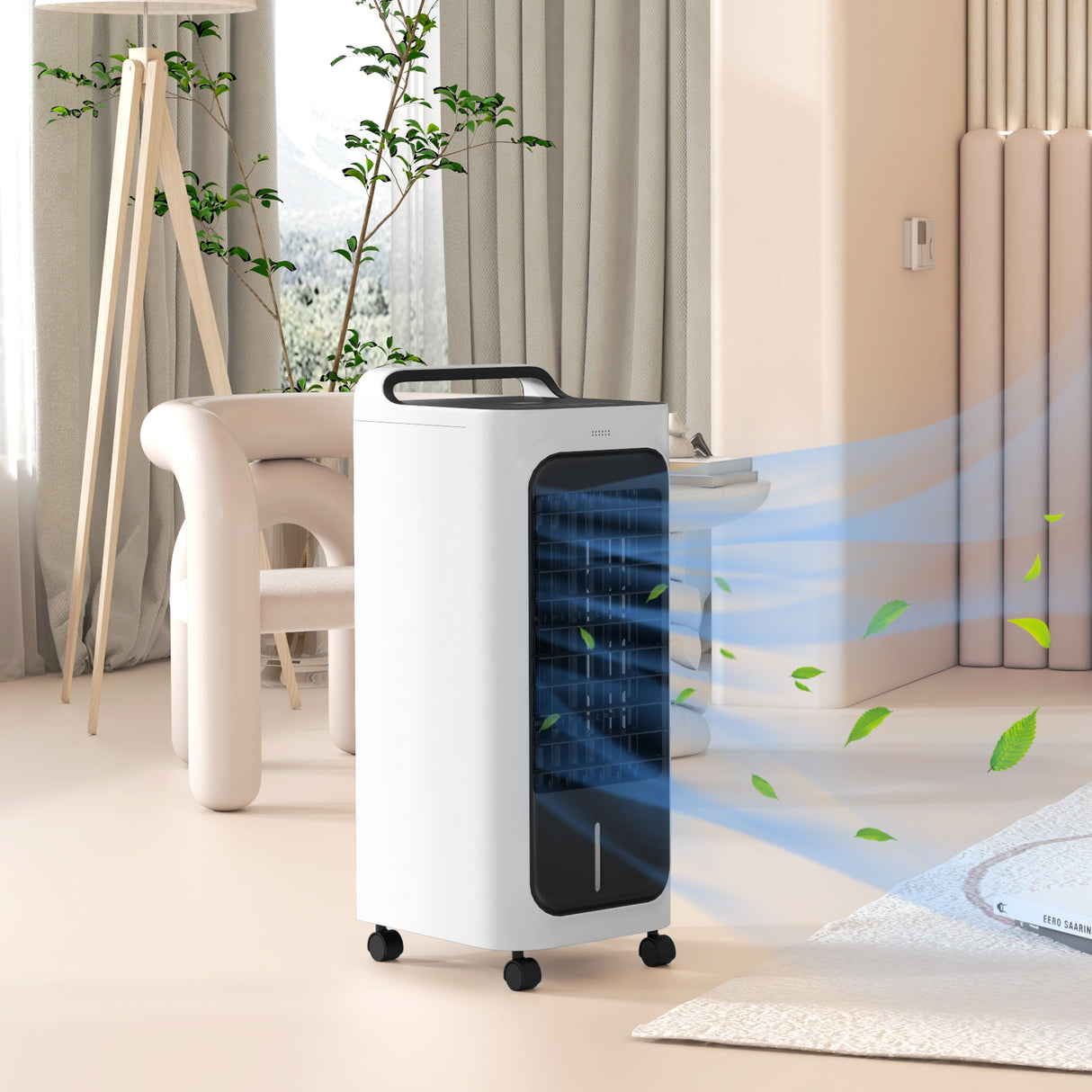HOMCOM 26" Evaporative Air Cooler with Ice Packs