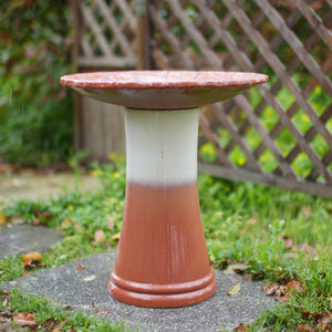 Handmade Glazed Ceramic Bird Bath