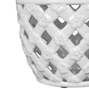 Ballas - Bird Lidded Jar - White