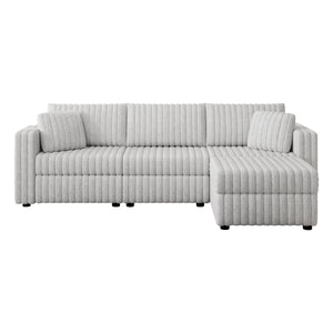 106.3" Soft 3-Person Sofa with Ottoman