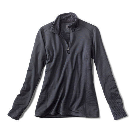 Women's Horseshoe Hills Quarter-Zip Pullover Carbon Size Medium Recycled Materials/Synthetic/Fleece Orvis