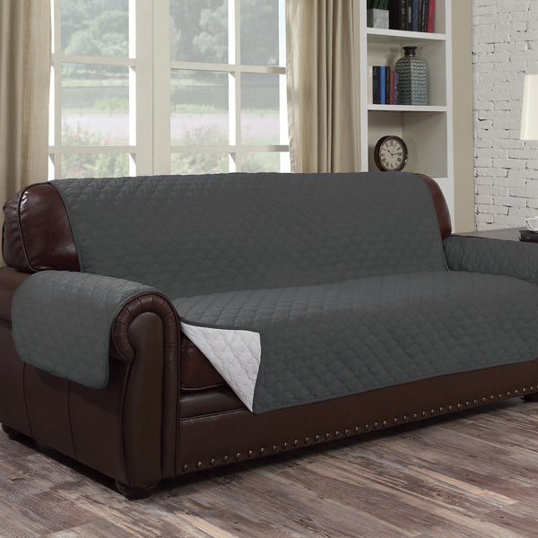 Water Resistant Reversible Couch Cover - Comes in 3 Sizes & 4 Colors!