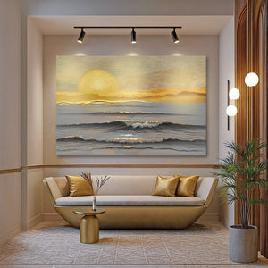 Golden Horizon Calm Wall Art