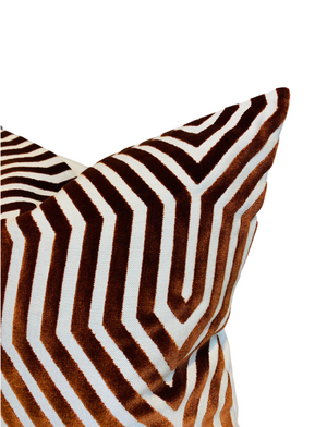 Vanderbilt Pillow Cover in Russet by Schumacher Textiles