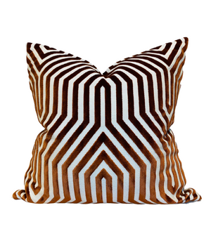 Vanderbilt Pillow Cover in Russet by Schumacher Textiles