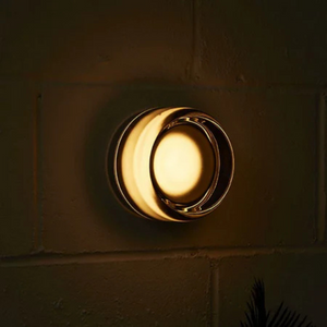 Modern Glass Round LED Wall Sconce 1-Light Aluminium Indoor Wall Lamp