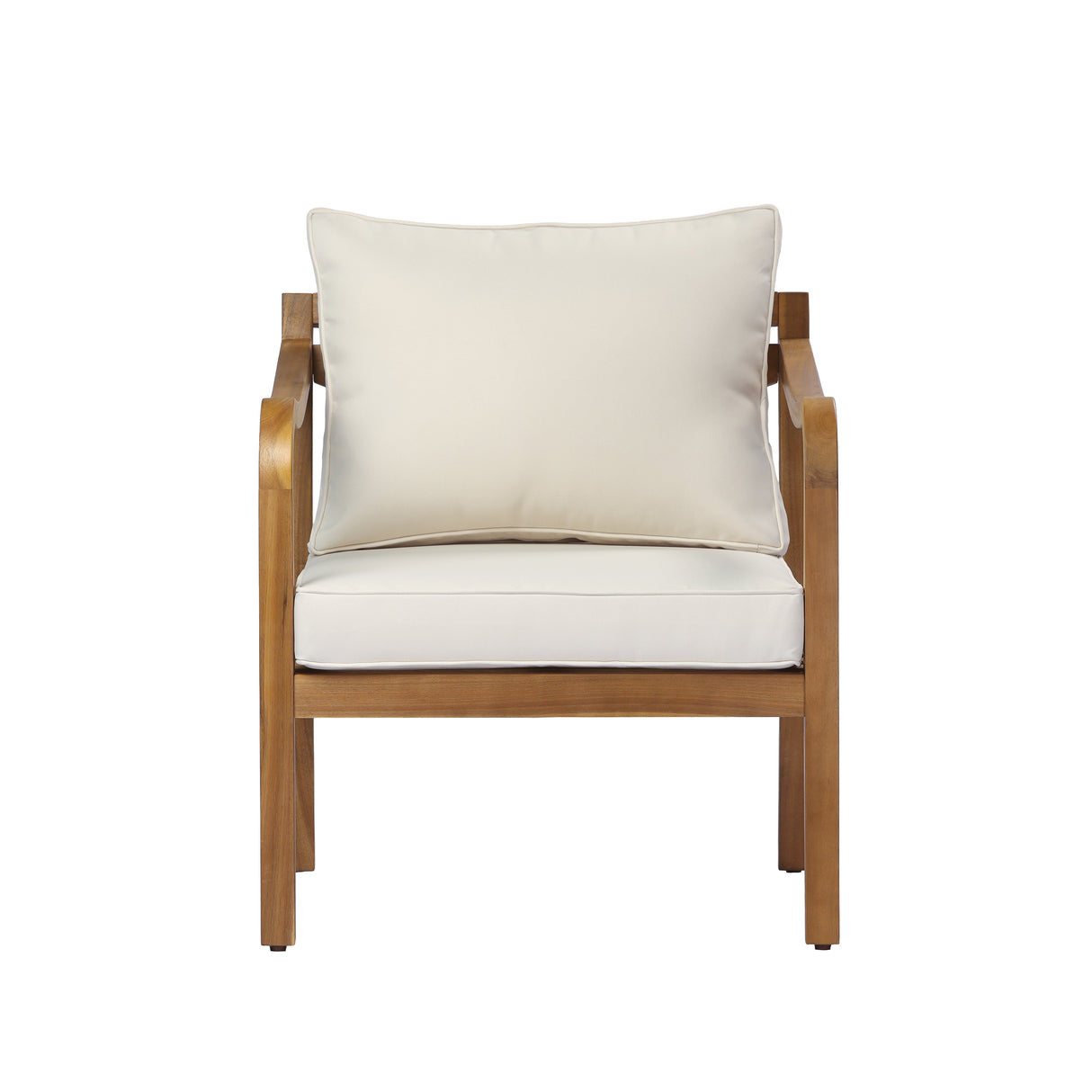 Acacia Wood Patio Furniture Club Chair Set of 2