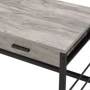 Disho - Weathered Writing Desk With USB - Oak - Best Buy Furniture