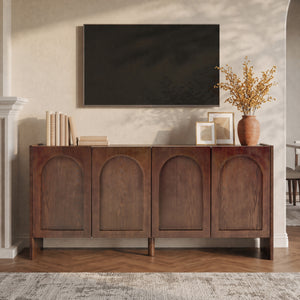 Mid-Century Modern 4-Door Credenza Sideboard