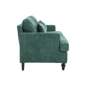Mid Century Modern Fabric Loveseat Sofa, 2 Seat Upholstered Couch