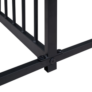 House Platform Beds, 2 Shared Beds, Metal Frame With Guardrails