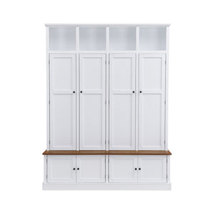 Hall Tree With Bench And Cabinet