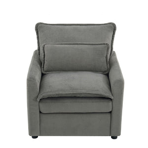 Modern Single Seat Accent Chair With Side Storage Pockets