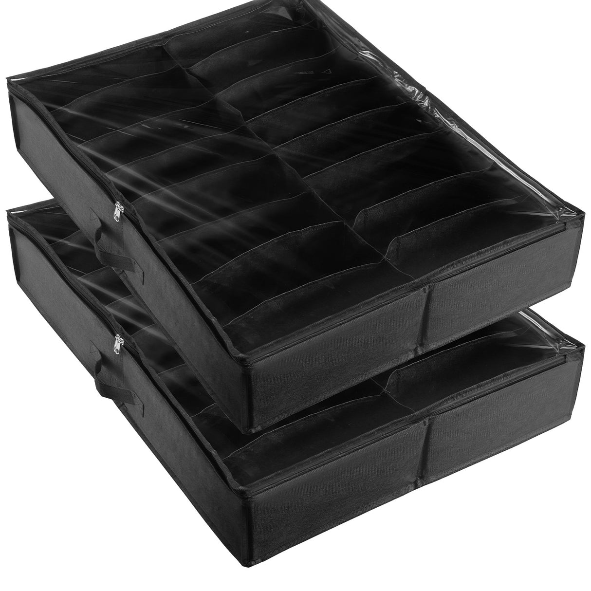 Sturdy Under Bed Shoe Storage Organizer, Set of 2