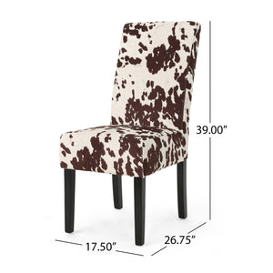 Contemporary Dining Chair With Rubberwood Legs (Set of 2)