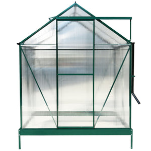Polycarbonate house, Heavy Duty Outdoor Aluminum Walk-In House Kit With Rain Gutter, Vent And Door For Backyard Garden