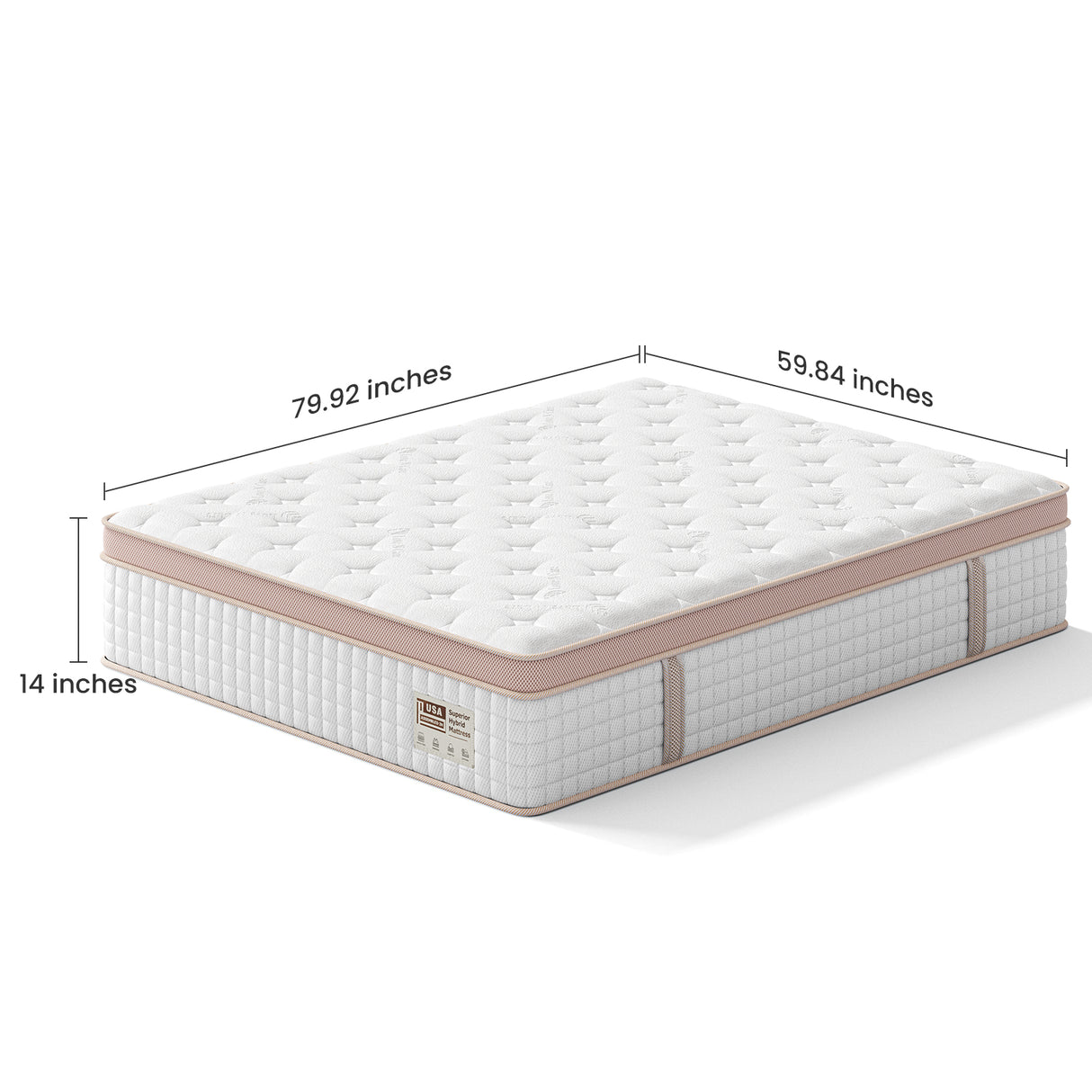 14 Inch Firm Hybrid Mattress – Queen Size