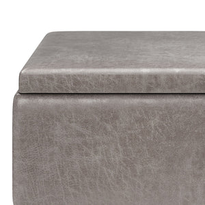 Owen - Tray Top Small Coffee Table Upholstered Storage Ottoman